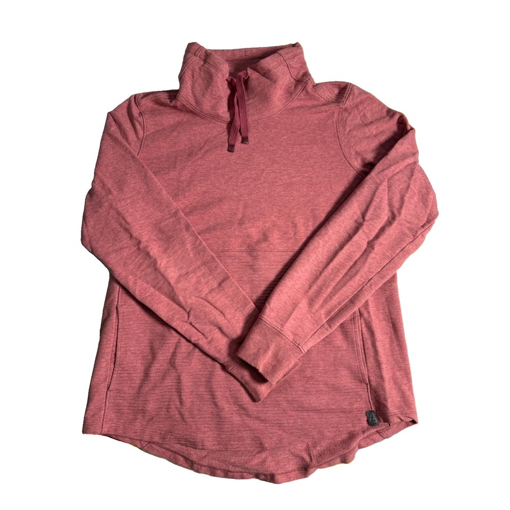 L.L.Bean Sweatshirt Womens Large Reg Pink Cozy Mixed-Knit Pullover 511587
